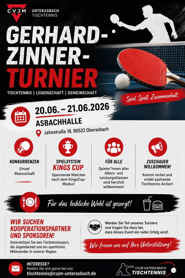 Flyer Gerhrad Zinner Turnier